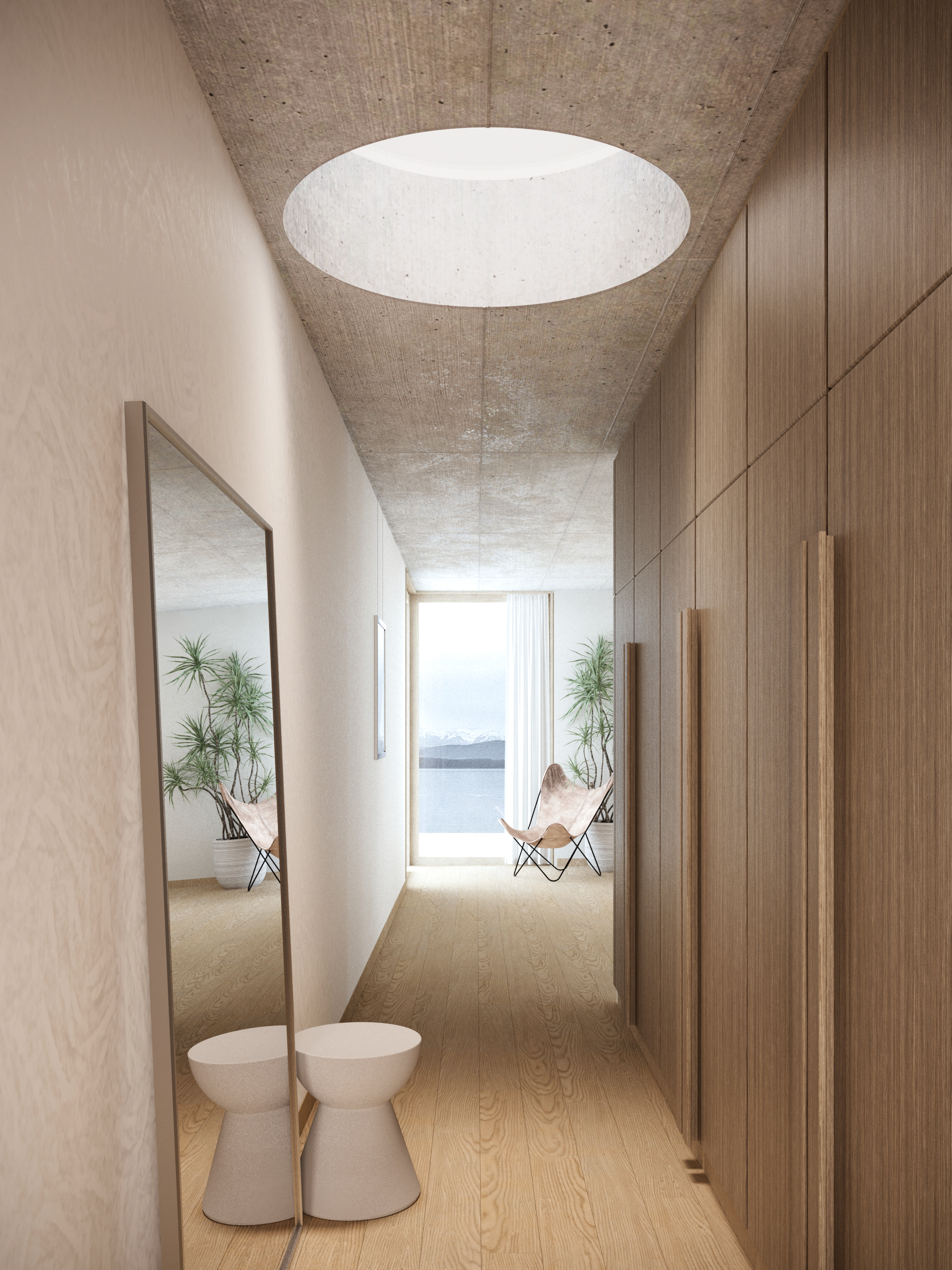 Dressing avec ouverture zénithale