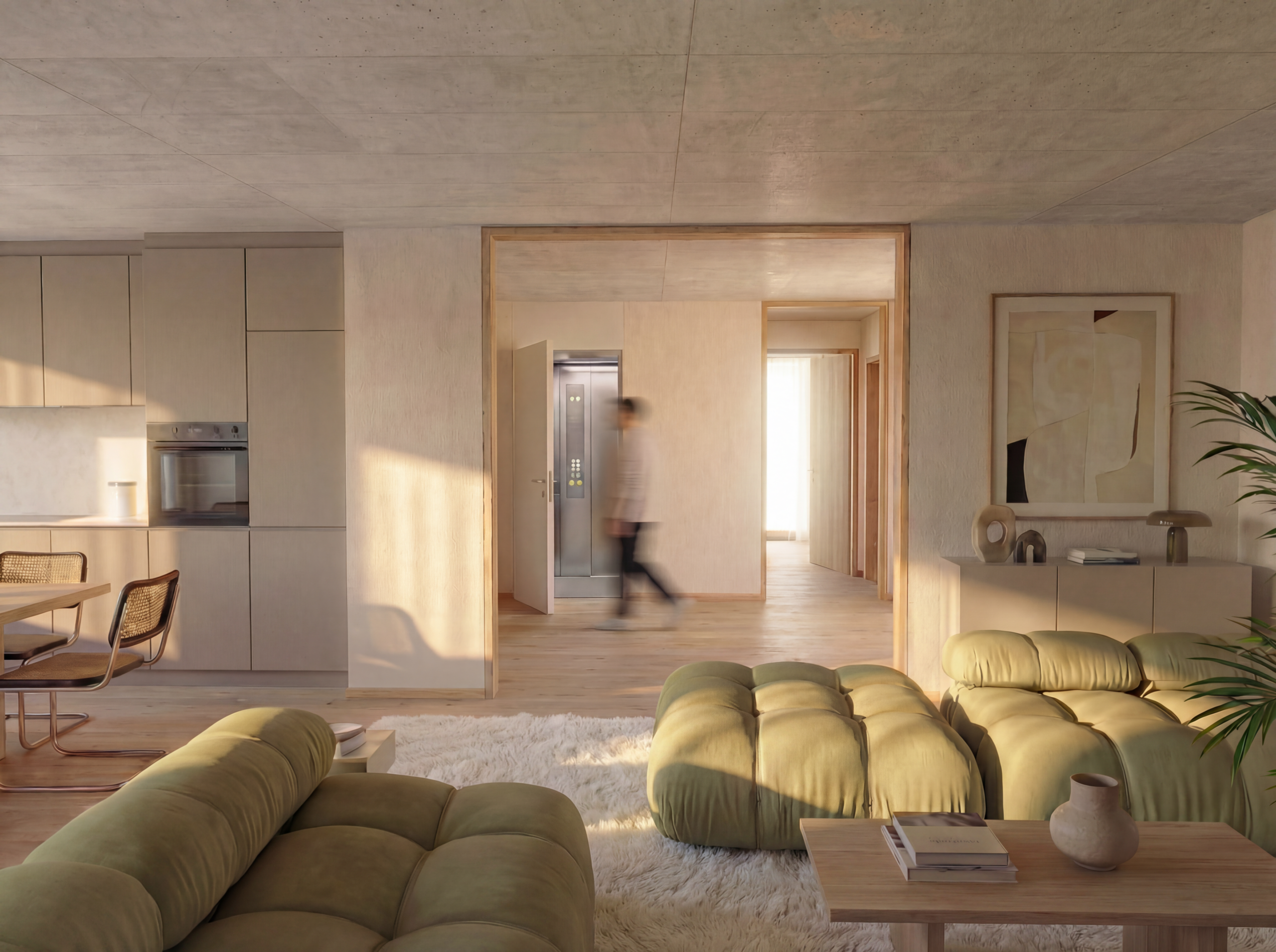 Espace central vers vestibule
